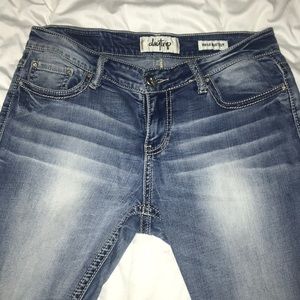 Day trip virgo bootcut jeans faded whisker design